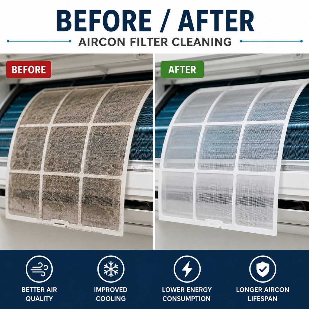 Before / After Filter Clean
