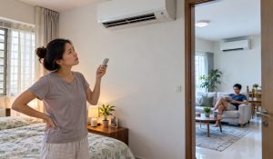 One bedroom aircon not cooling while other rooms are cool in a Singapore home